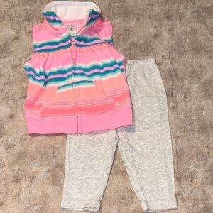 Carter's Vibrant Pink and Gray Outfit Set